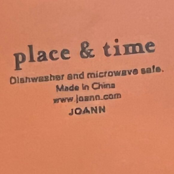 Place & Time MOSTLY THANKFUL FOR COFFEE Incised Stoneware Mug ~ Thanksgiving - Picture 8 of 8